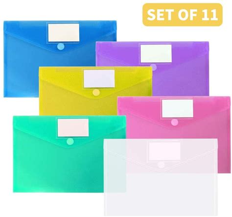 Plastic Envelopes Poly Envelopes 11 Pack Clear Document Folders Us