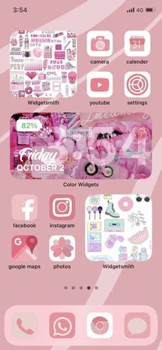 Follow my pink aesthetic instagram account it's pinkaesthetic117 #tired #aesthetic #pinkaesthetic image by. 10+ Aesthetic iOS 14 Home Screen Layout Ideas in 2020 ...