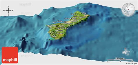Satellite Panoramic Map Of Guam