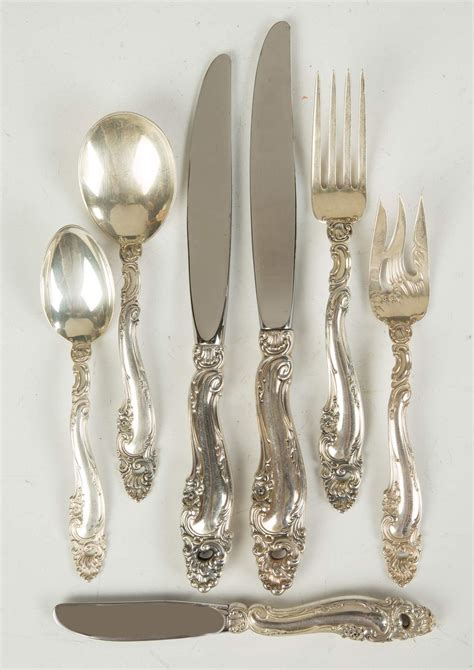 Gorham Sterling Silver Flatware Decor Pattern Cottone Auctions In