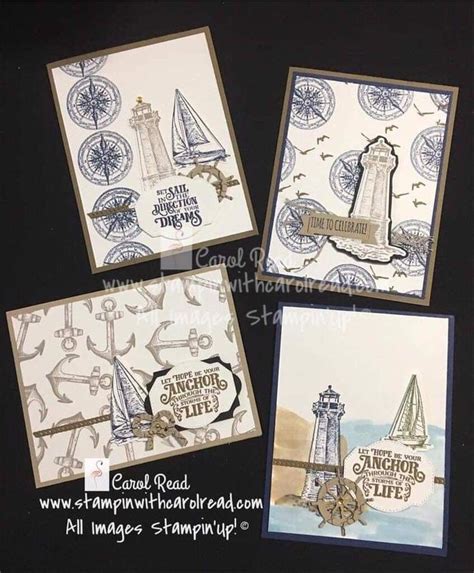 Stampin Up Sailing Home Come Sail Away Suite Stamped Cards