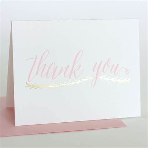 Pink Thank You Card Cards Pink Cards Thank You Cards