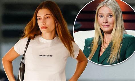 Gwyneth Paltrow Gives Thumbs Up To Hailey Bieber S Nepo Baby T Shirt