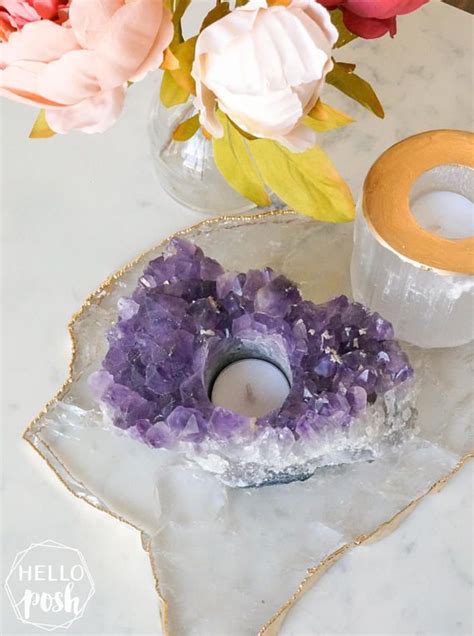 Shop crystal candle holders and other crystal decorative objects from the world's best dealers at 1stdibs. amethyst crystal candle holder | Amethyst candle holder ...