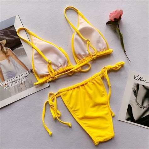 Today S Women S Underwear Woman Swimsuit String Bikini Set Two