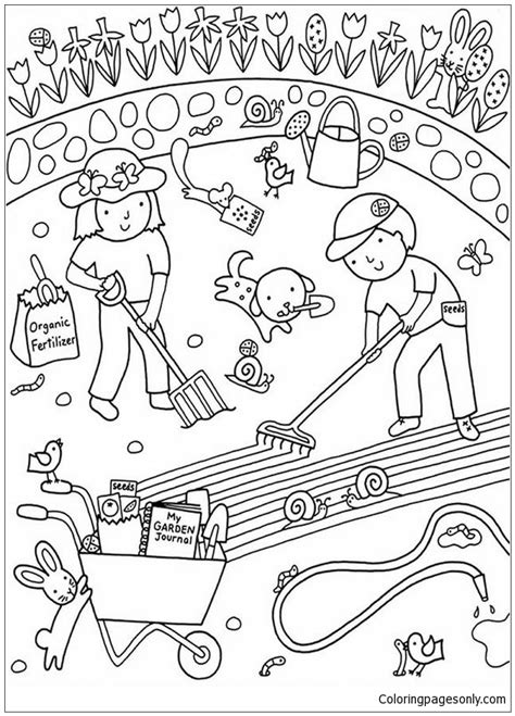 Summer Garden Coloring Pages