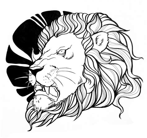 Check out our tattoo lineart selection for the very best in unique or custom, handmade pieces from our digital prints shops. Gnarling lion head and black sun tattoo design by Weliss ...