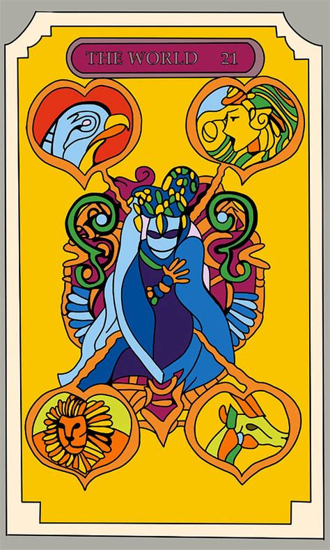 The World Jojo Tarot Card Hd Poster Painting By Damien Adams Fine Art