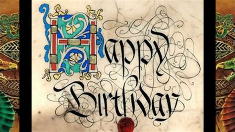I enjoy making happy birthday calligraphy cards that i can post on social media and have printed that are personalized for the recipient. Jonathan Rhys Meyers - Happy Celtic Birthday Wishes