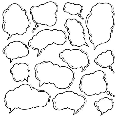 Speech Bubble Sketch Doodle 2095439 Vector Art At Vecteezy