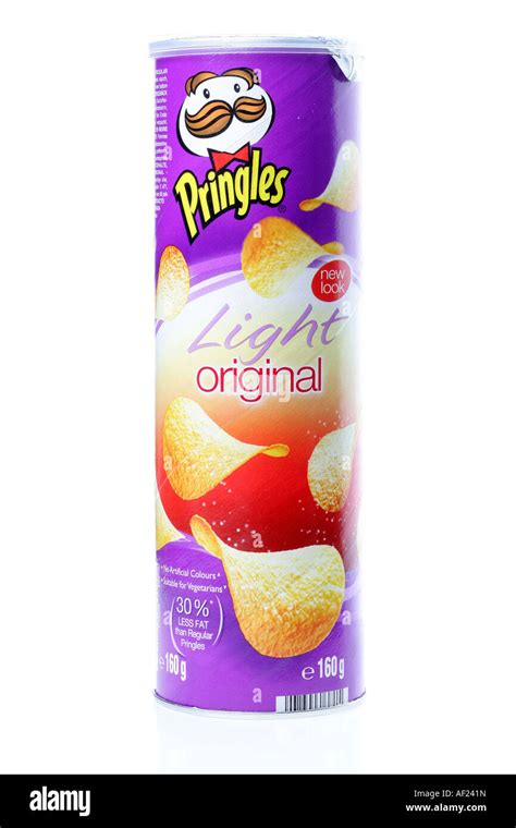 Light Original Ready Salted Plain Crisps Pringles Tub Snack Cut Out