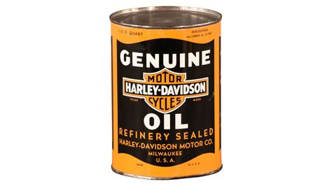 Genuine Harley Davidson Motor Cycles One Quart Oil Can At The Road Art