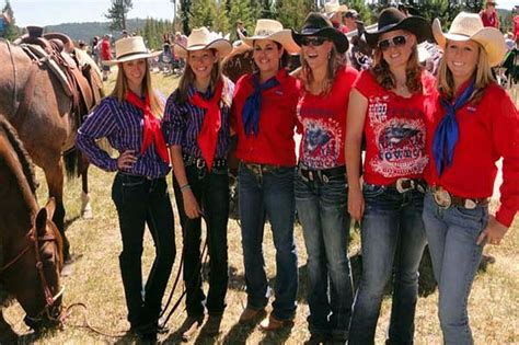 Montana Cowgirls Pretty Red Montana Cowgirls Women Female Bonito