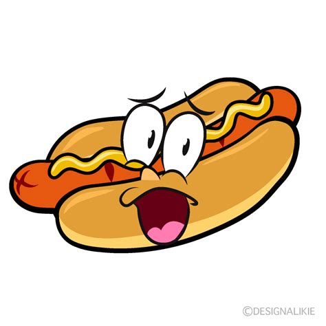 Hot Dog With A Face Clipart