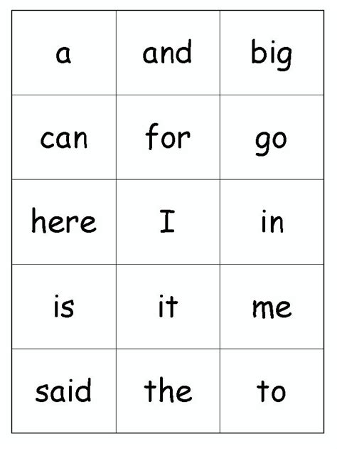 Kindergarten Sight Words List Preschool Sight Words Teaching Sight