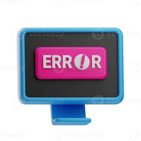 Ui Icon Error Message 3d Rendering 22159656 Png