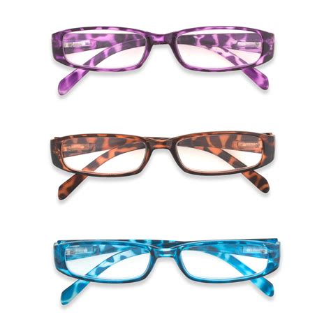 Inner Vision Womens 3 Pack Leopard Print Reading Glasses Set Wspring