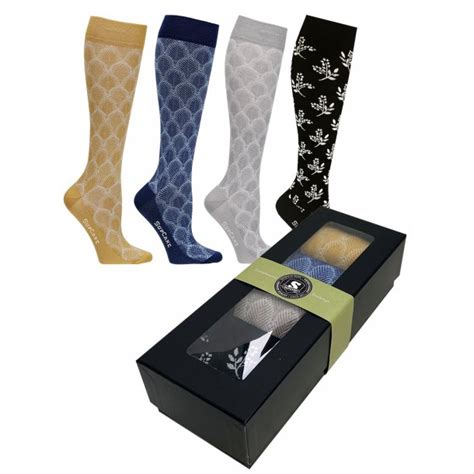 Tbox 4 Pairs Compression Stockings Bamboo The Lady Mix