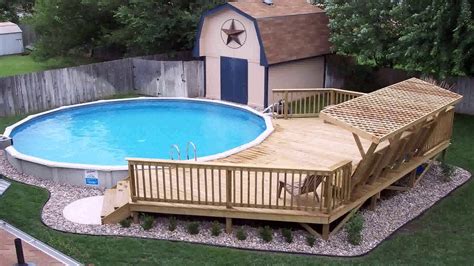 How To Build A Freestanding Deck Around Above Ground Pool See