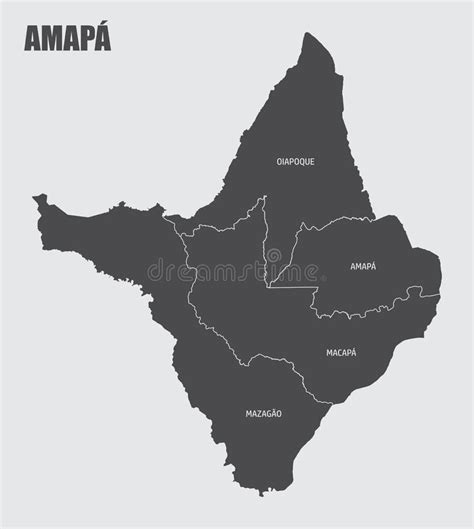 Amapa State Regions Map Stock Illustration Illustration Of Drawing