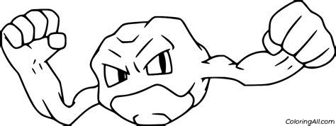Geodude Coloring Page Coloringall