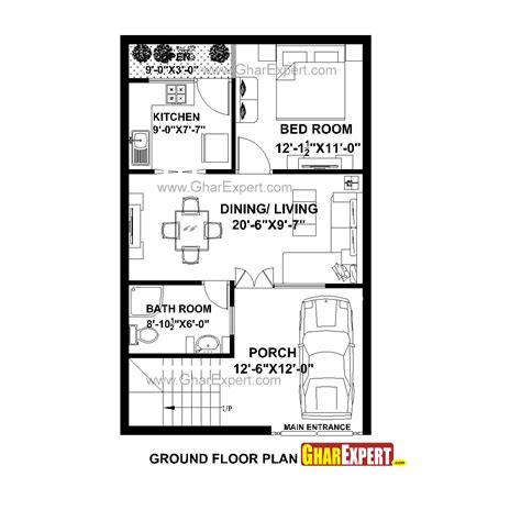 House Plan For 22 Feet By 35 Feet Plot Plot Size 86 Square Yards