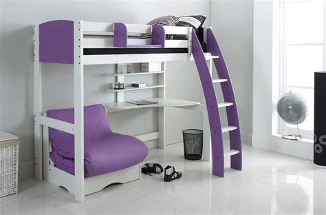 Therefore, they are not easy to break. High Sleeper Bed with Integral Desk, Shelves, Chair Bed ...