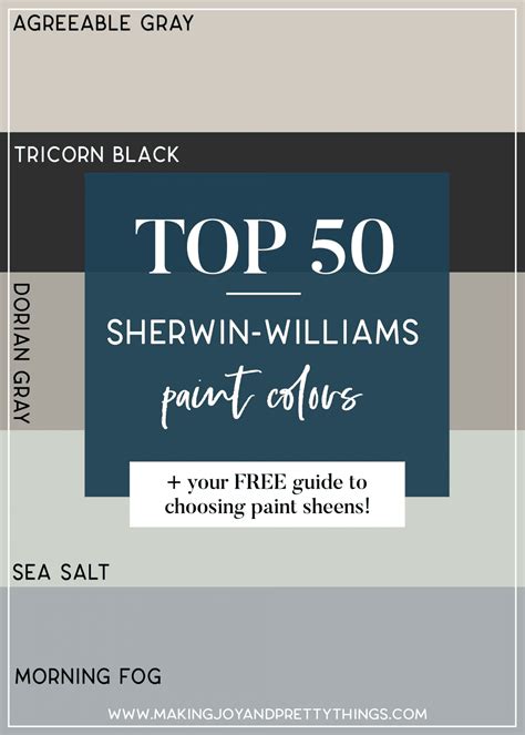 Best Selling Sherwin Williams Paint Colors Making Joy And Pretty Things