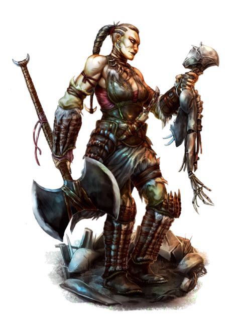 Female Human Greataxe Barbarian Pathfinder Pfrpg Dnd Dandd D20 Fantasy