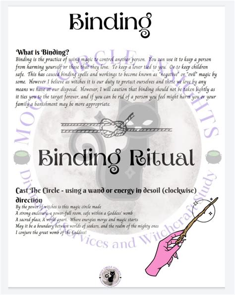 Pdf Binding And Banishing Spells And Full Rituals 10 Pages Etsy
