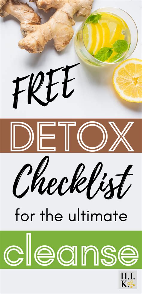 Free Detox Checklist For The Ultimate Cleanse Free Detox Ultimate