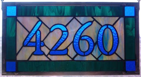 Stain Glass Window House Numbers Etsy