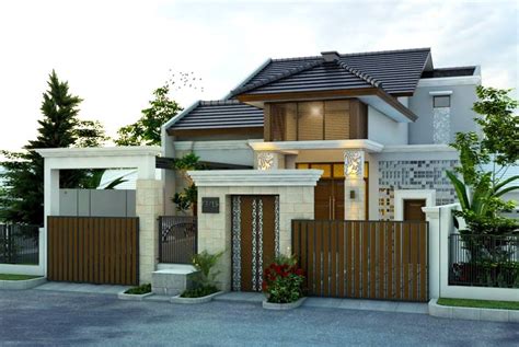 Desain rumah 2 lantai minimalis beratap rata. Bentuk Desain Rumah Modern Impian - Gambar Rumah