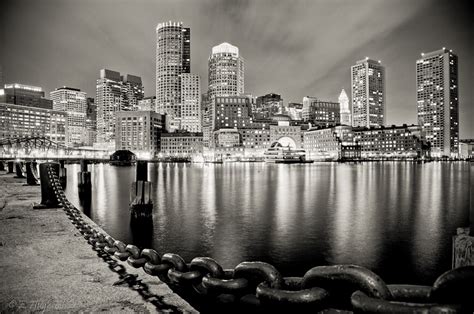 Photo Of The Moment Boston Harbor At Night Massachusetts