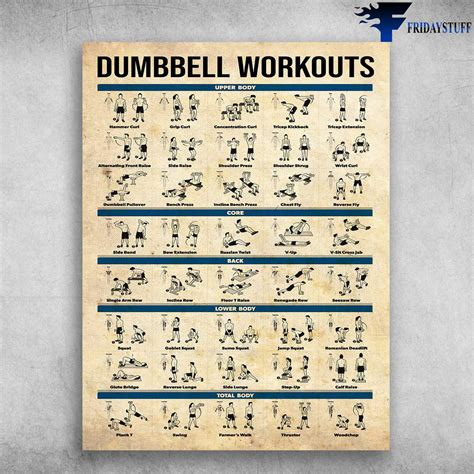Dumbbell Workouts Upper Body Core Back Lower Body Total Body Fridaystuff