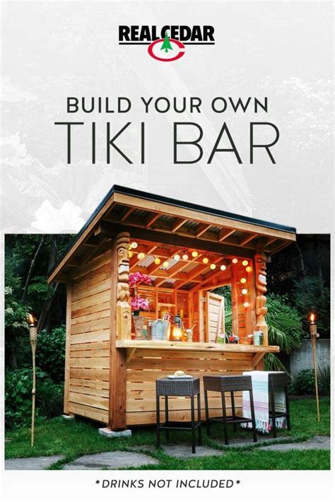 Free Plans For A Diy Backyard Tiki Bar Diy Outdoor Bar Outdoor Tiki