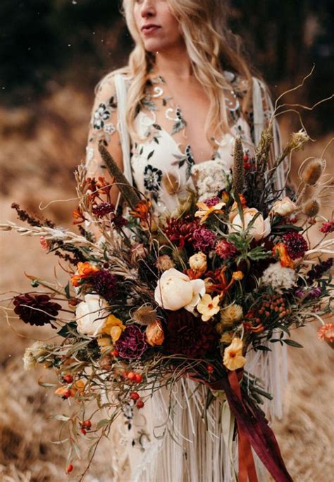 Fall Wedding Bouquets Beautiful Fall Color Palettes Pantone Inspired