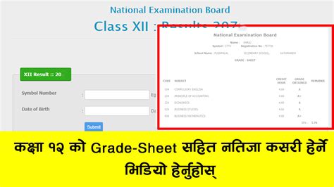 Neb Grade 12 Examination Results 2077 Published