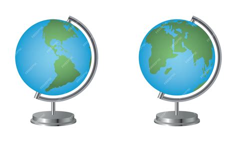 Premium Vector Isolated Globes Illustration