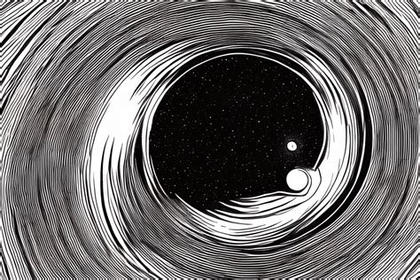 Black Hole Coloring Page · Creative Fabrica