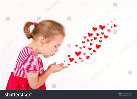 Little Girl Blow Kiss Images Stock Photos And Vectors Shutterstock