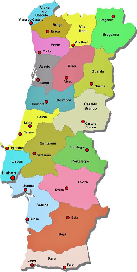 Distritos De Portugal Mapa Interactivo De Portugal Portugal Distritos Sexiz Pix