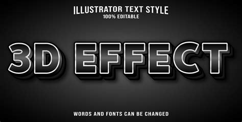 Premium Vector Editable Font Effect 3d