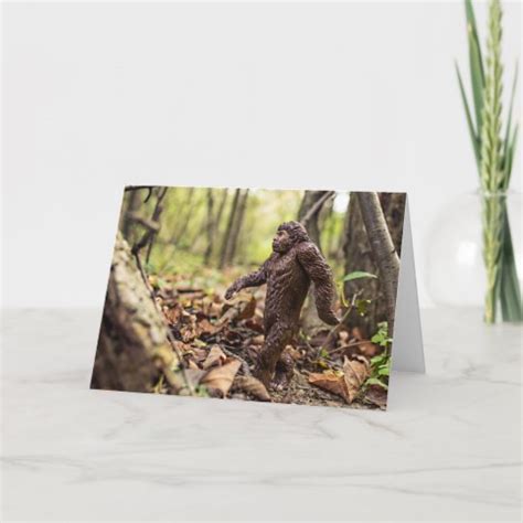 Bigfoot Greeting Card Sasquatch Zazzle