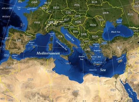 Mediterranean Map Free Image Peakpx