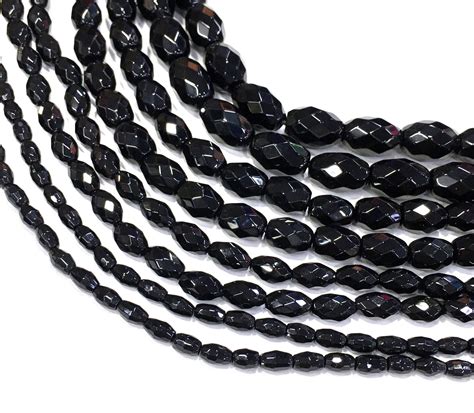 Natural Black Onyx Beads 4x6mm 6x9mm 8x10mm 10x14m Faceted Etsy