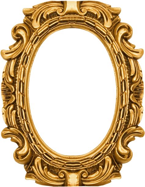 Download Round Ornate Gold Frame Royal Frame Design Png Png Image