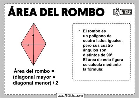 Formula Del Area Del Rombo Abc Fichas