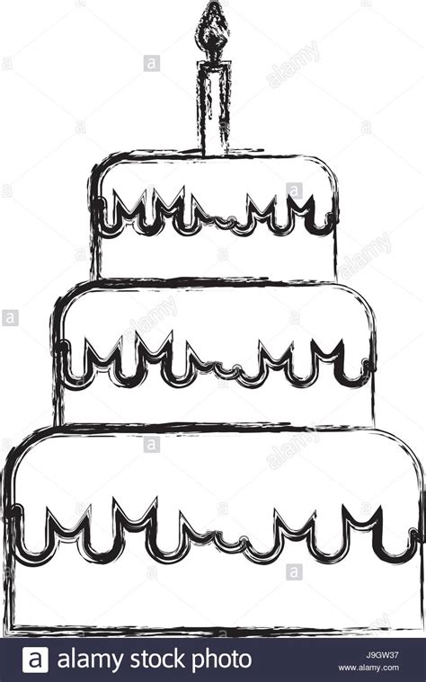 How do you draw a birthday cake pencil art drawing sketch draw birthday cake cartoon Stock Vector Image & Art - Alamy