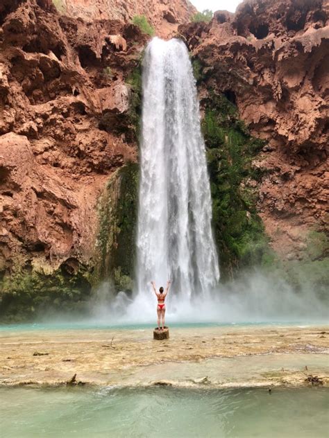 The Descent To Mooney Falls From Havasupai Campground